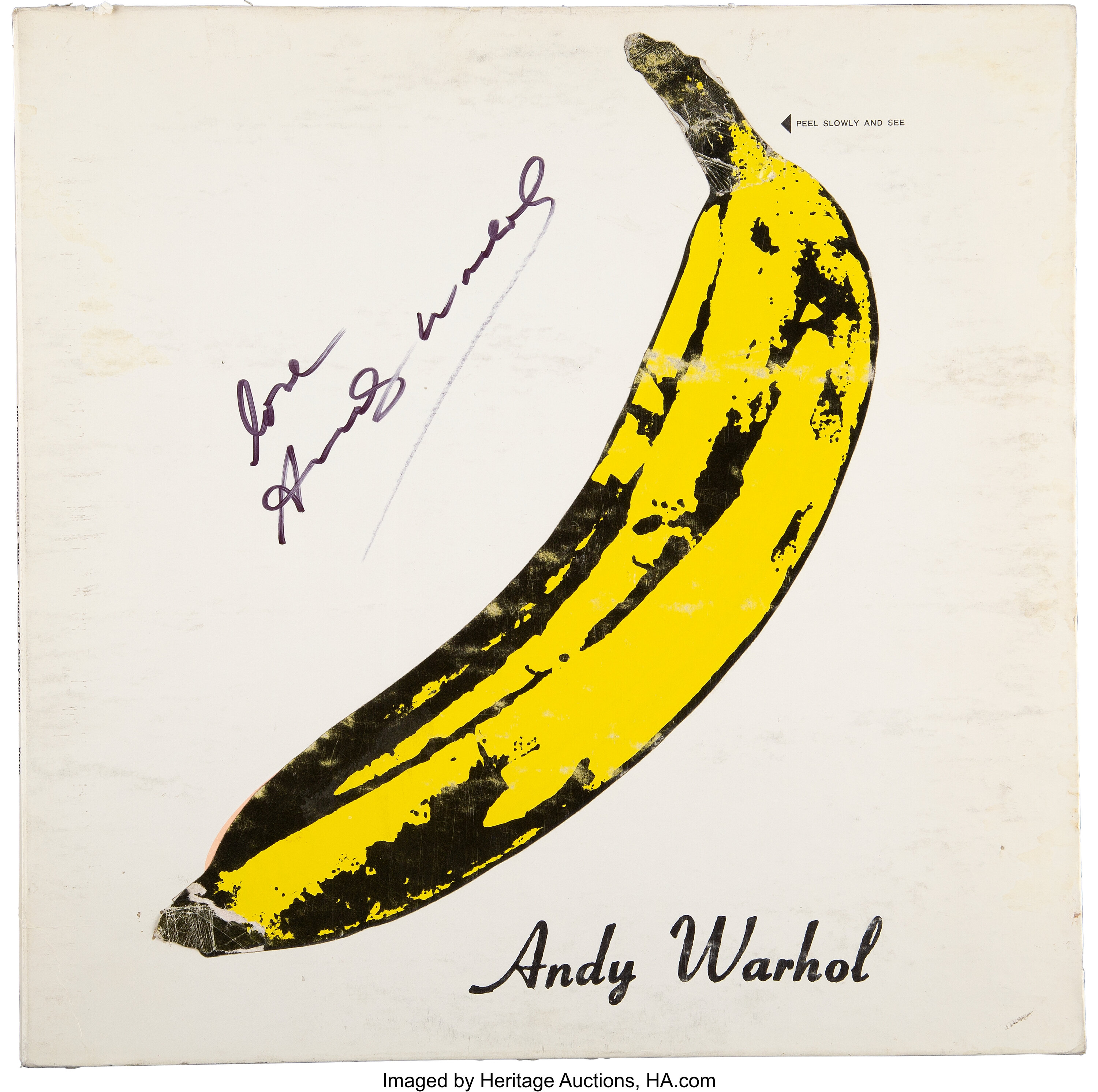 Andy Warhol Signed The Velvet Underground and Nico Vinyl LP (Verve 