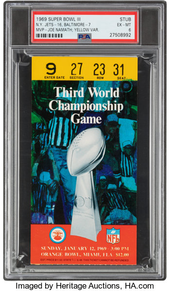 Super Bowl I And Ii Ticket Stubs