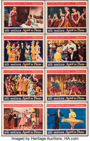 April In Paris Warner Bros 1952 Very Fine Lobby Card Set Of Lot Heritage Auctions