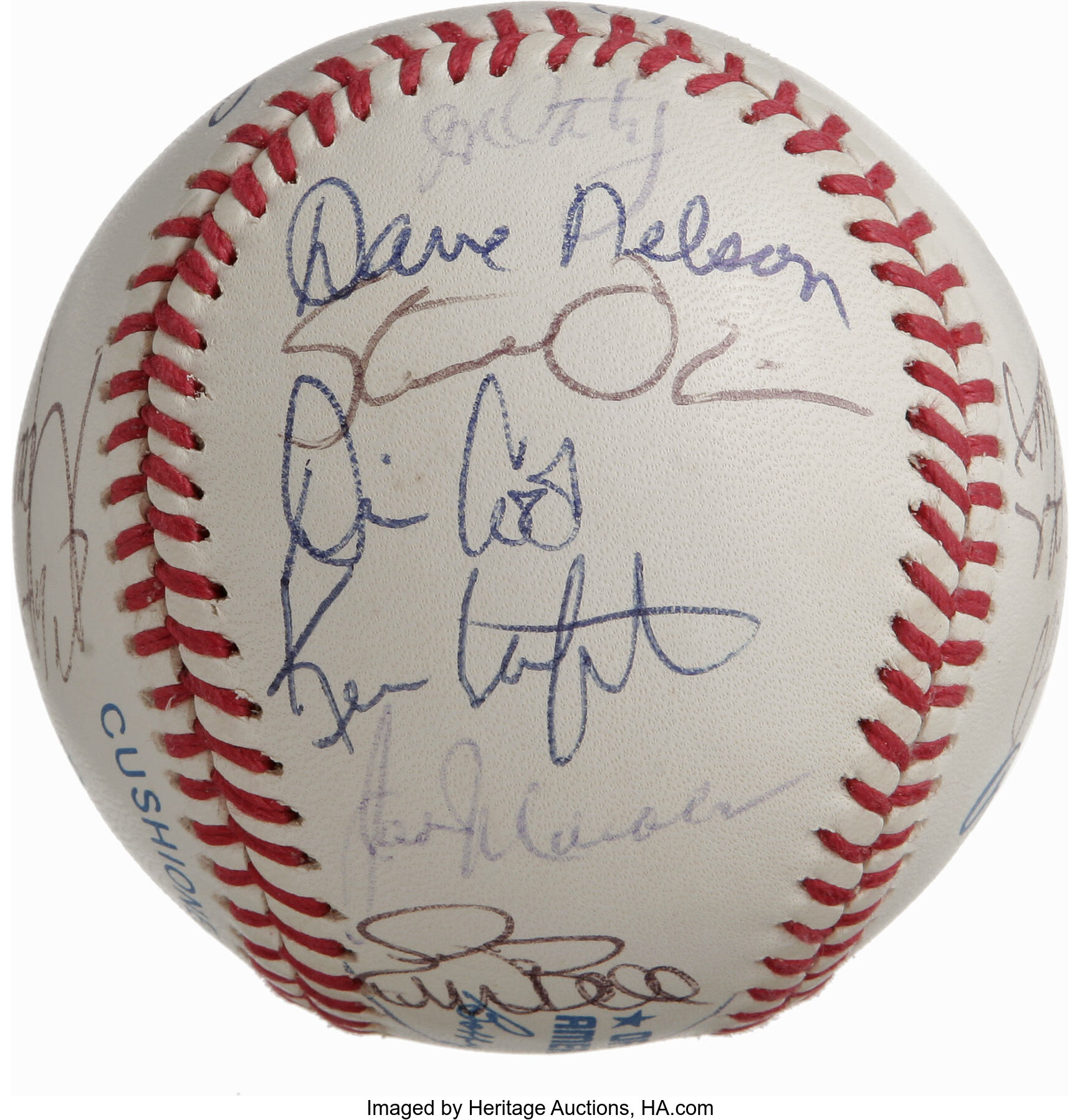 1992 Cleveland Indians Team Signed Baseball. Eighteen from the