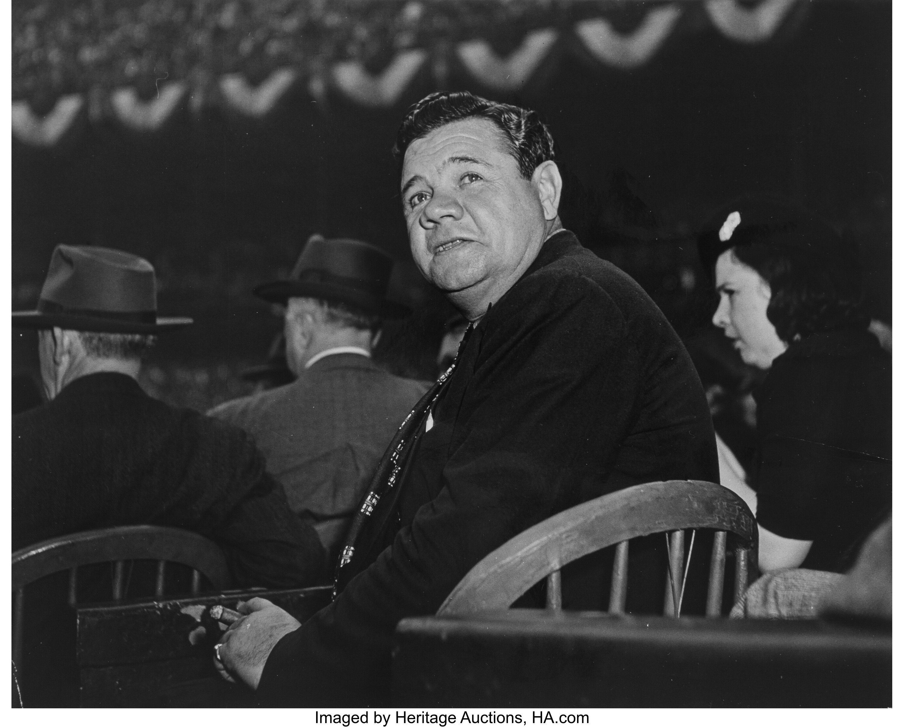 W. Eugene Smith (American, 1918-1978). Babe Ruth Sitting in the | Lot ...