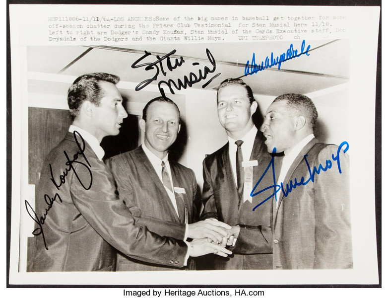 At Auction: Sandy Koufax & Don Drysdale Signed Photo