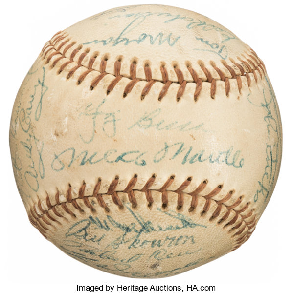 Sold at Auction: 1959 Don Larsen autographed New York Yankees