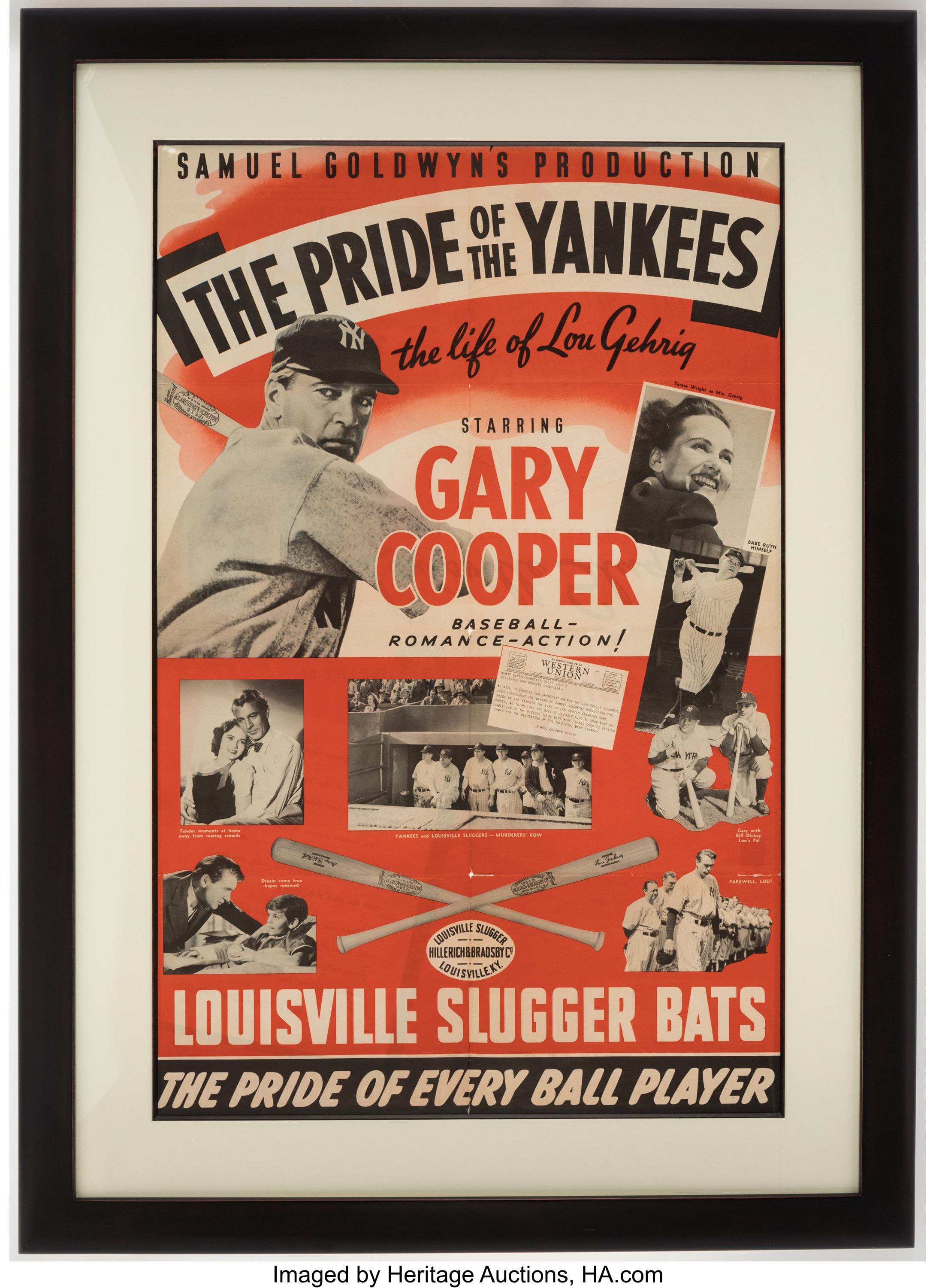 Order Framed Art Vintage Pride of the yankees (1949) - Movie Posters -  Vintage - America (AC5876)