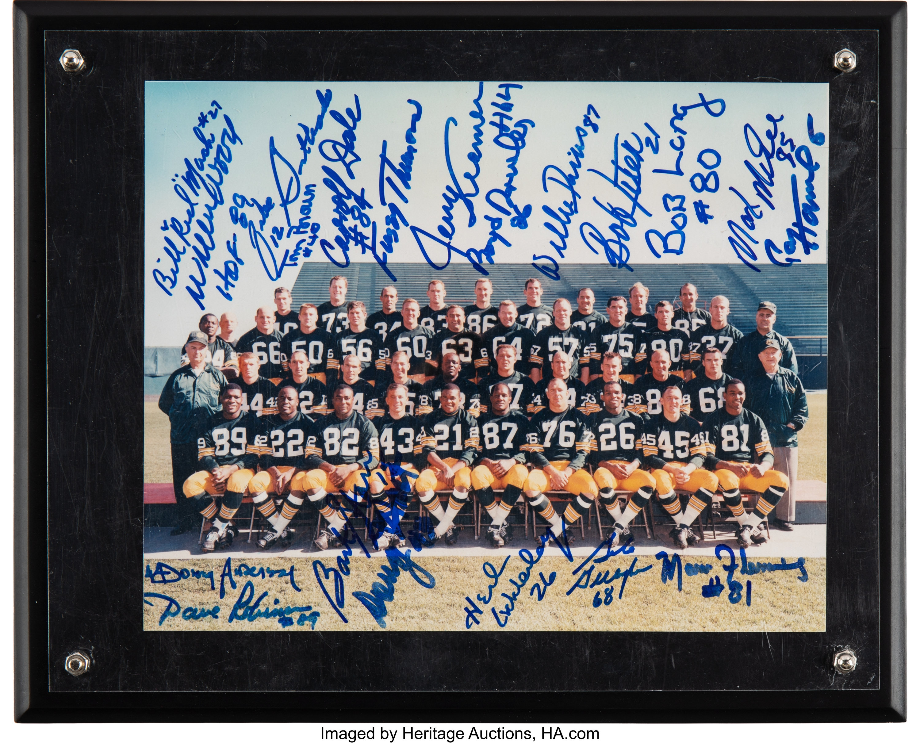 1966 Green Bay Packers Team Signed Photograph Autographs Lot