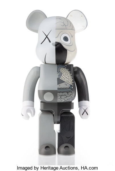 Bearbrick x Kaws Black Dissected Companion 1000% Be@rbrick Medicom