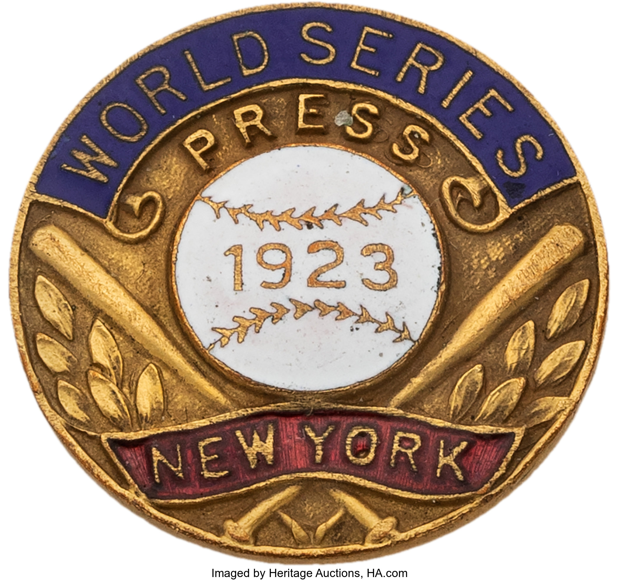 Lot Detail - 1927 Yankees World Series Press Pin