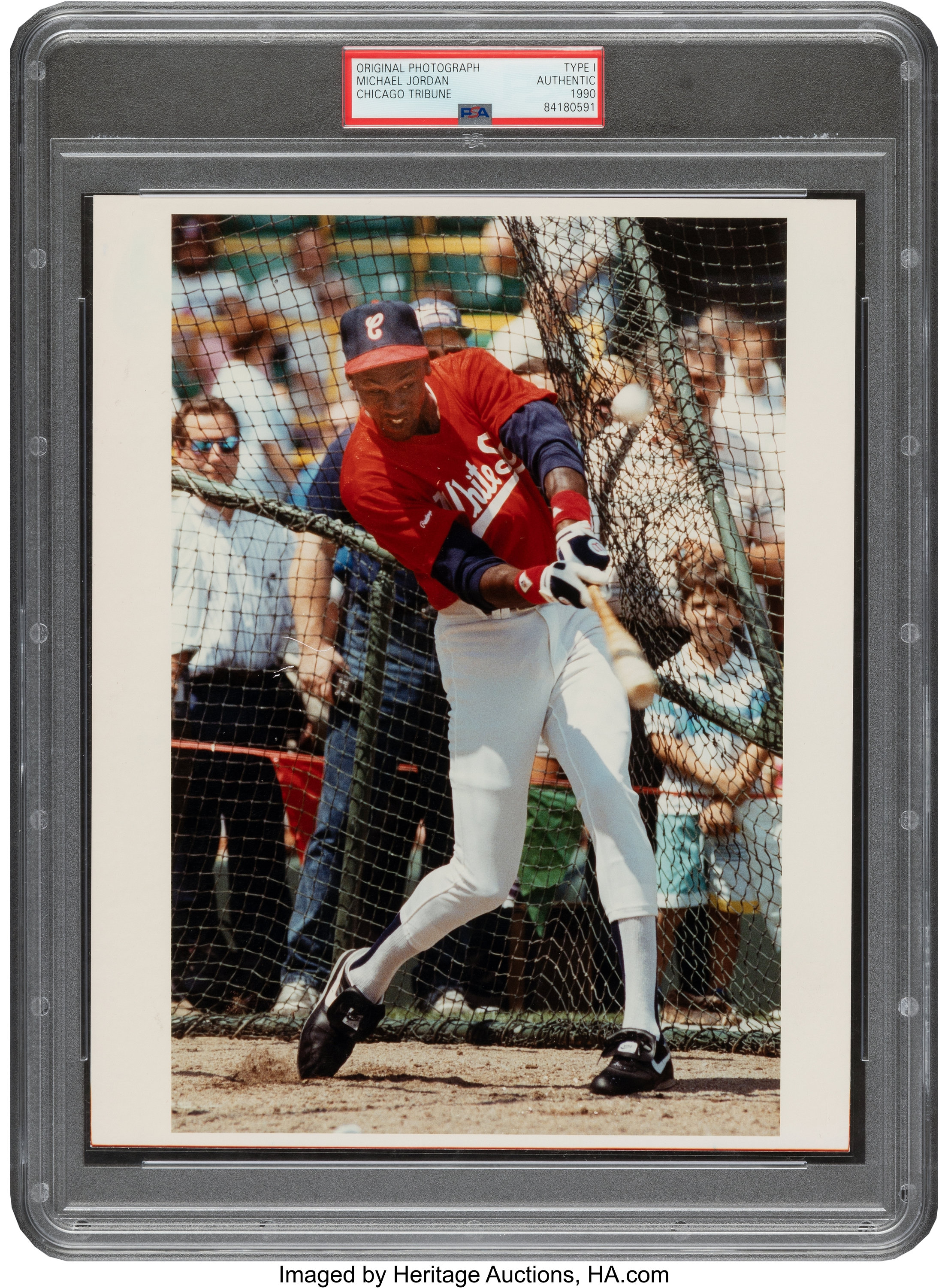 1990 Michael Jordan White Sox Batting Practice Original Photograph,, Lot  #80296