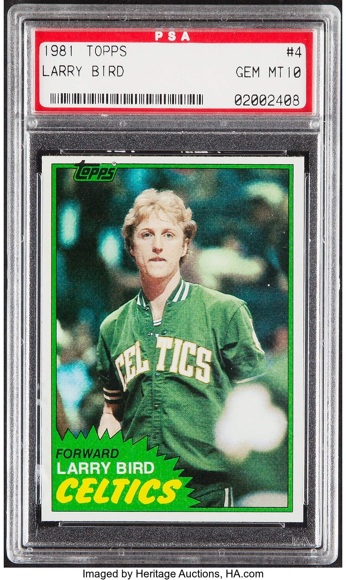 1981 Topps Larry Bird #4 PSA Gem Mint 10.... Basketball Cards | Lot ...