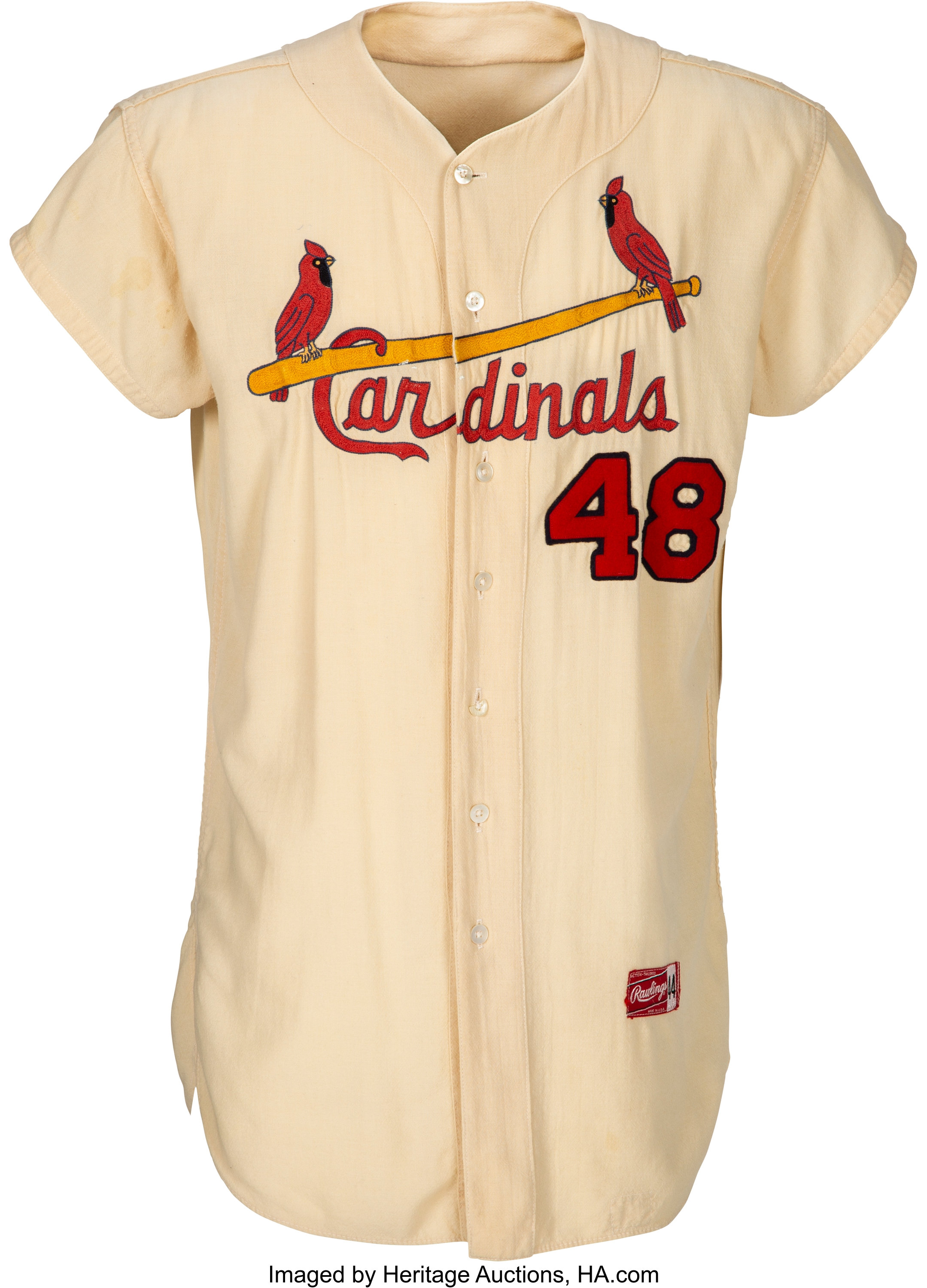 1963 #48 St. Louis Cardinals Game Issued Jersey.  Baseball, Lot #57945