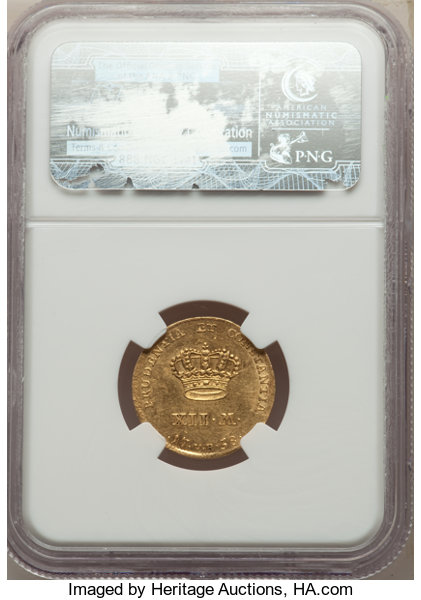 Denmark: Frederik V gold 12 Mark 1758 W-VH MS61 NGC, Denmark 