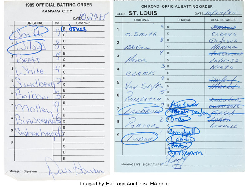 1985 World Series, Game 7: Cardinals @ Royals 