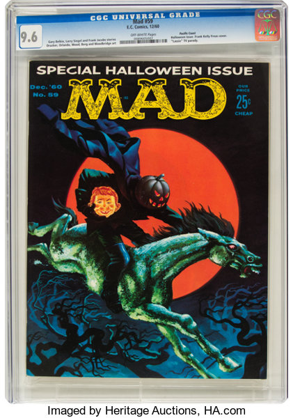 Magazines:Mad, MAD #59 Pacific Coast Pedigree (EC, 1960) CGC NM+ 9.6 Off-white pages....