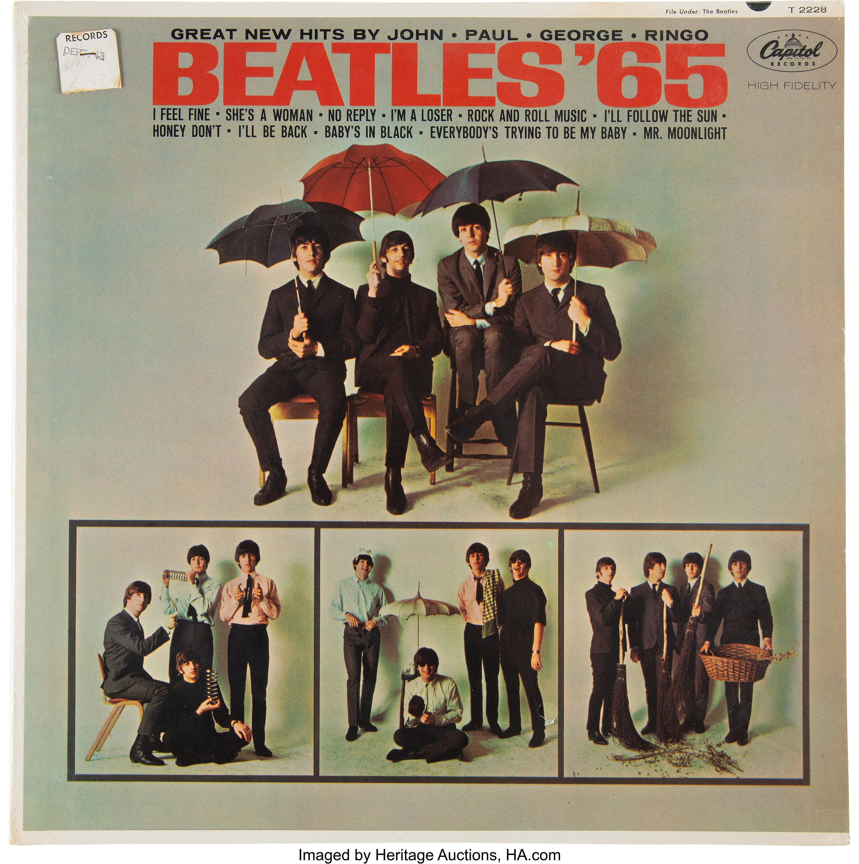 Beatles '65 Mono Sealed Vinyl LP (Capitol, T 2228). Music