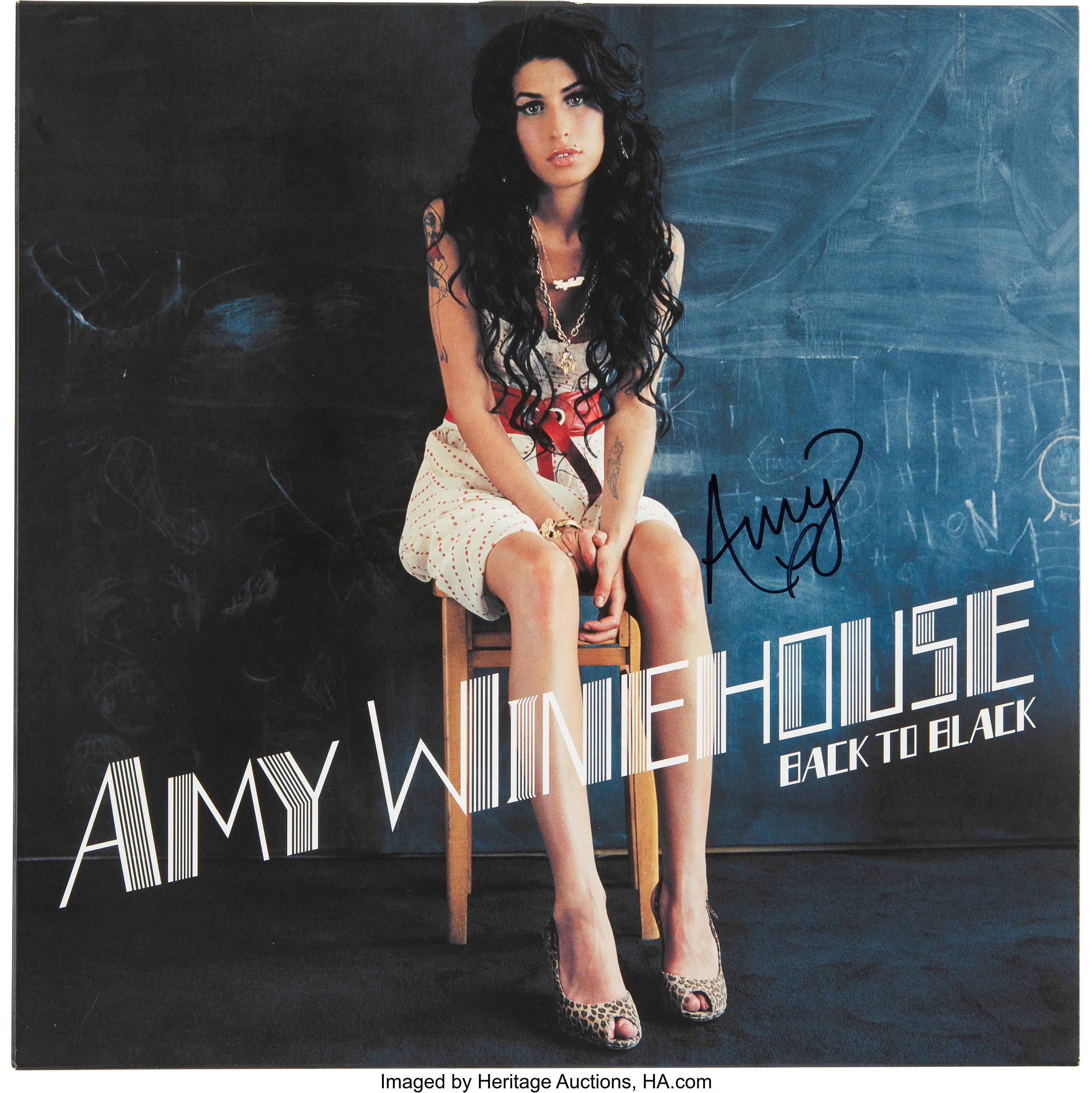 Amy Winehouse Signed Back to Black Vinyl LP (Universal,, Lot #89485