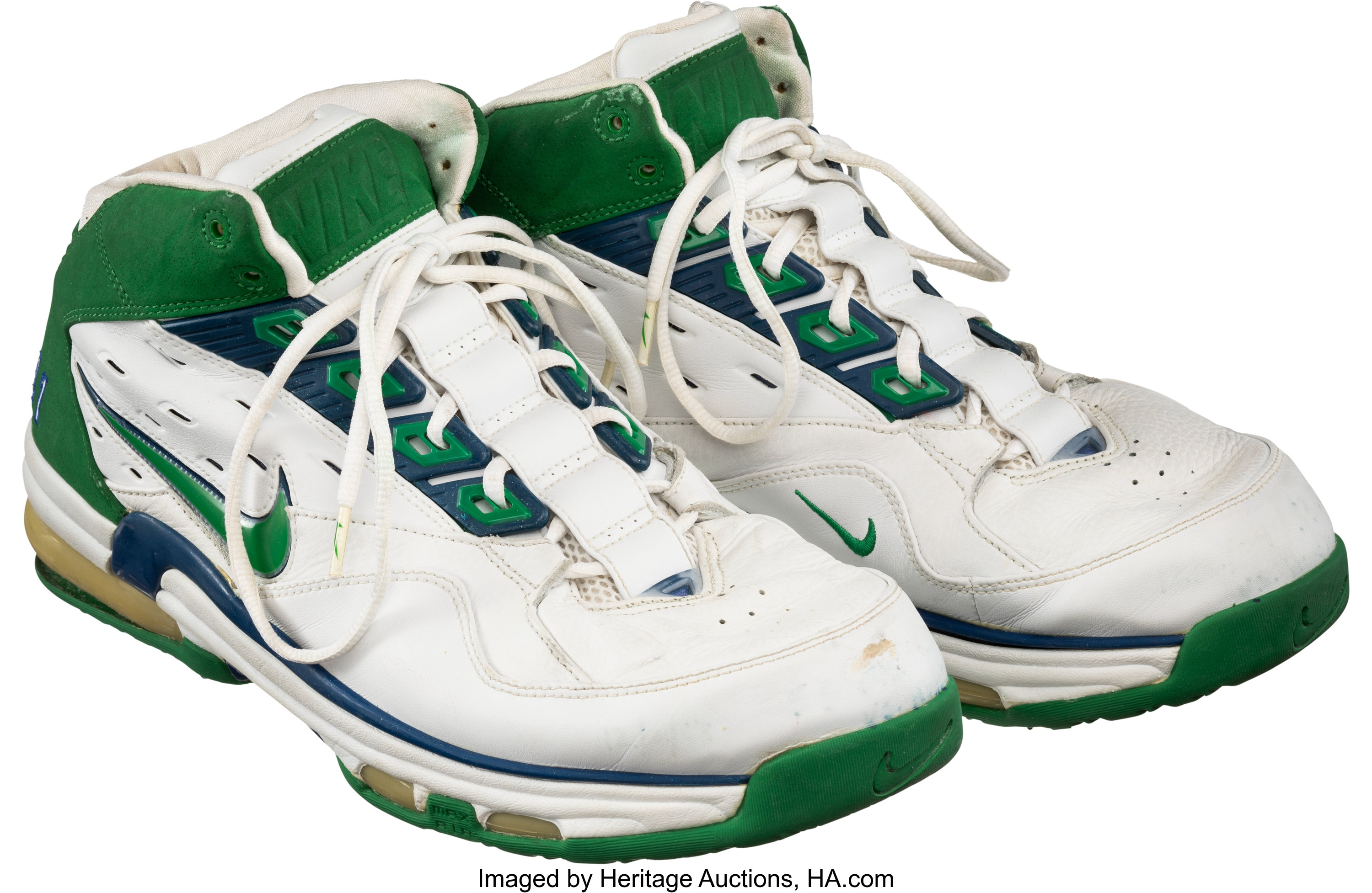 2004 Dirk Nowitzki Game Worn Dallas Mavericks Sneakers - Attributed, Lot  #57345