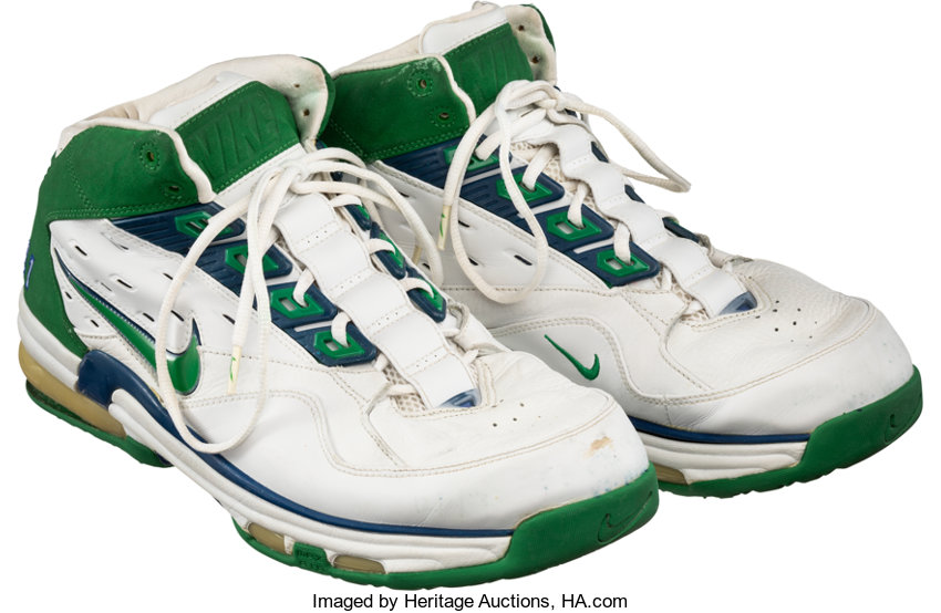 2004 Dirk Nowitzki Game Worn Dallas Mavericks Sneakers - Attributed, Lot  #57345