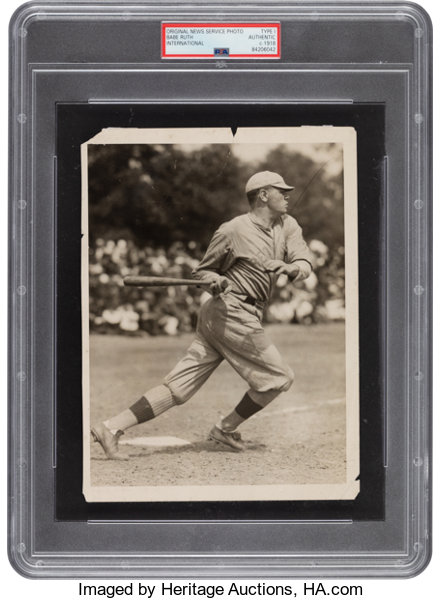 Circa 1919 Babe Ruth Original News Photograph, PSA/DNA Type 1., Lot  #51005