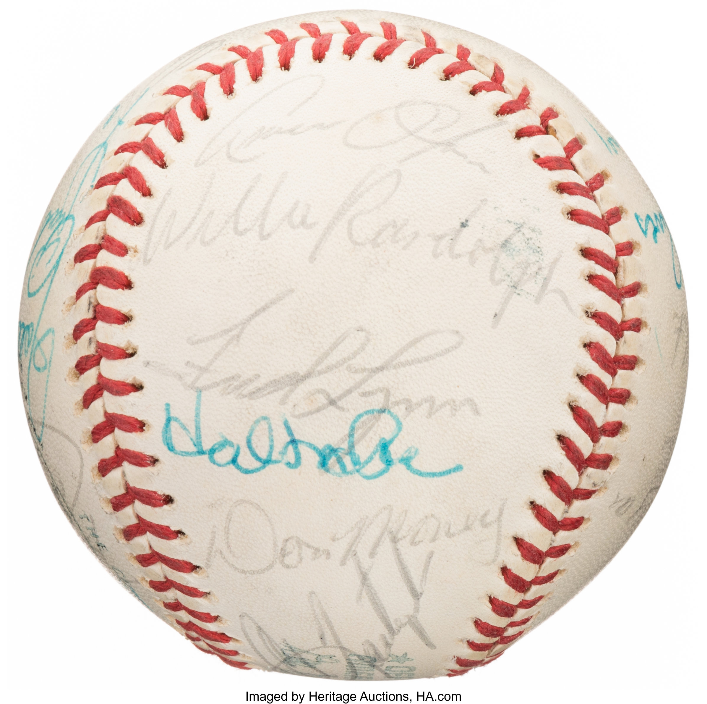 1976 CHICAGO WHITE SOX AMERCIAN LEAGUE TEAM SIGNED BASEBALL - 8 SIGNATURES