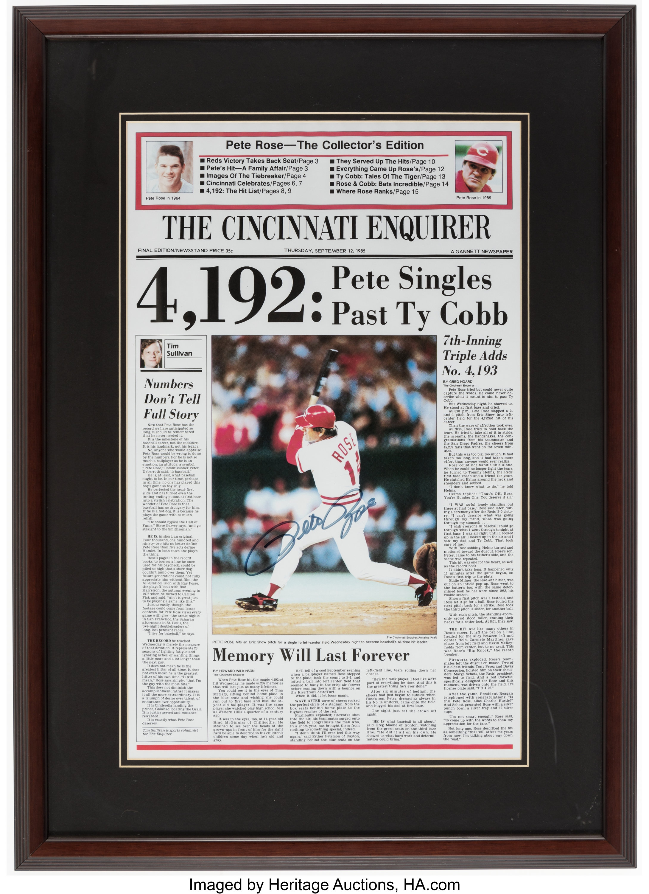 Pete Rose Record Breaking 4,192 Hit Baseball (PSA/DNA)