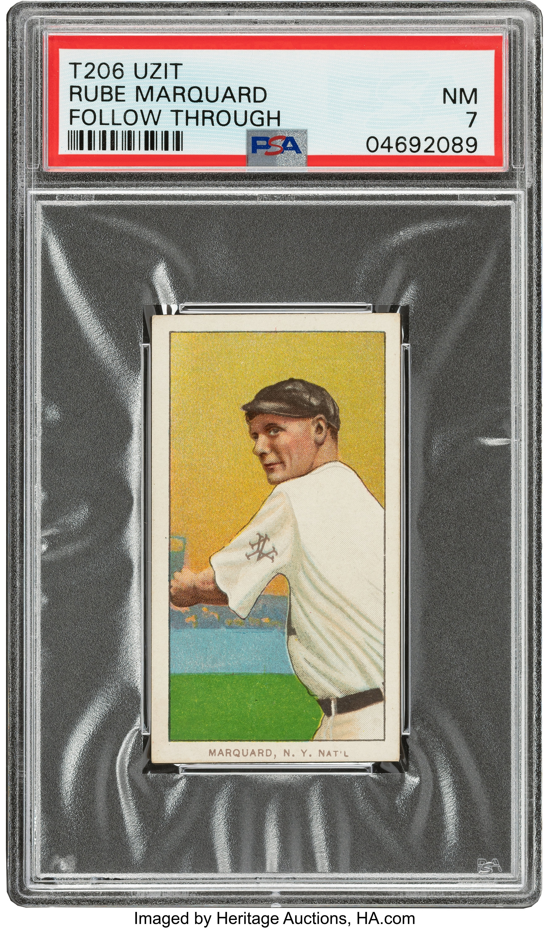 Rube Marquard, New York Giants, baseball card portrait]