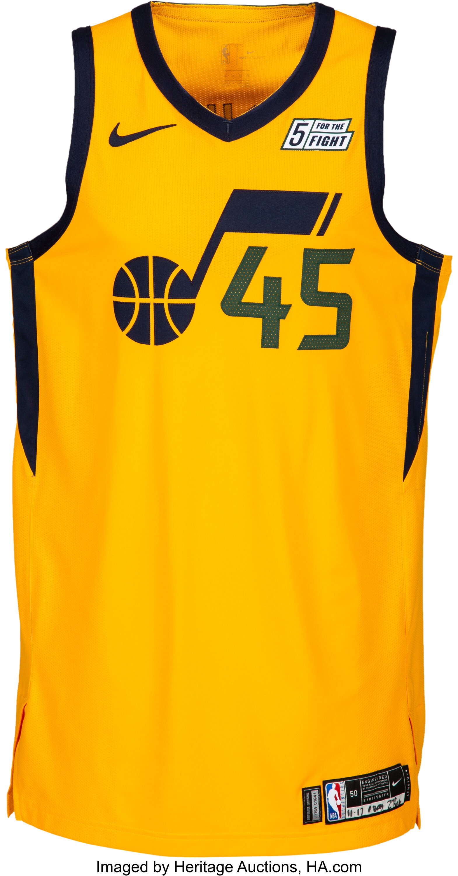 2018 19 Donovan Mitchell Game Worn Utah Jazz Jersey Worn 11 17 Lot 57340 Heritage Auctions