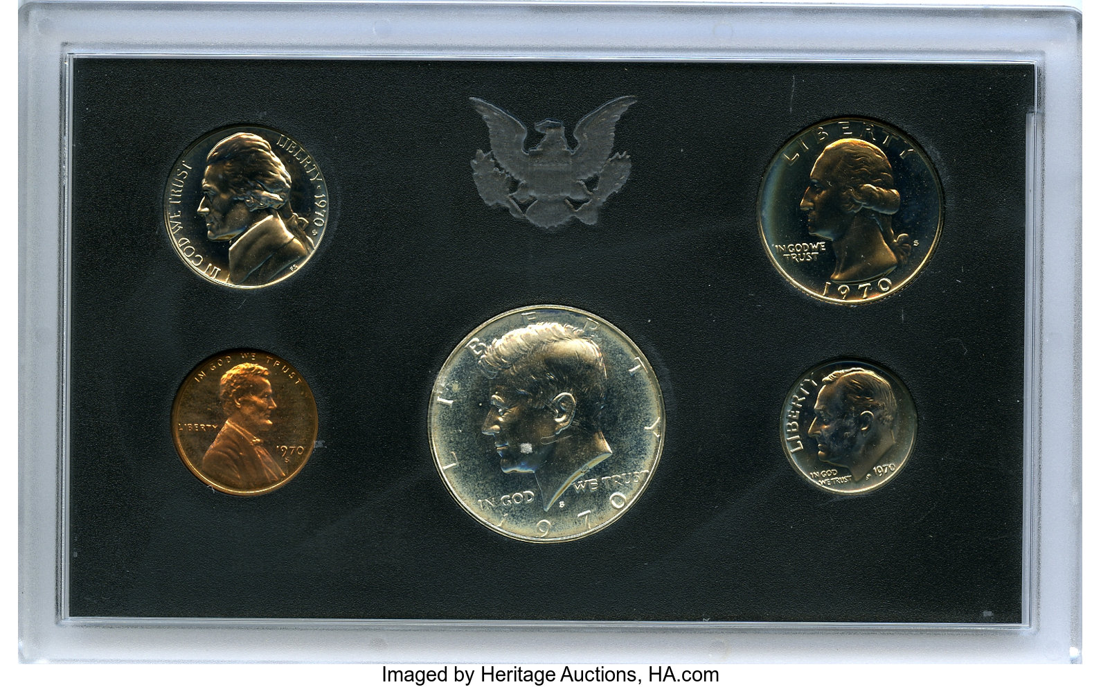 1970-S Five-Piece Proof Set With No S Dime, Uncertified. In | Lot ...