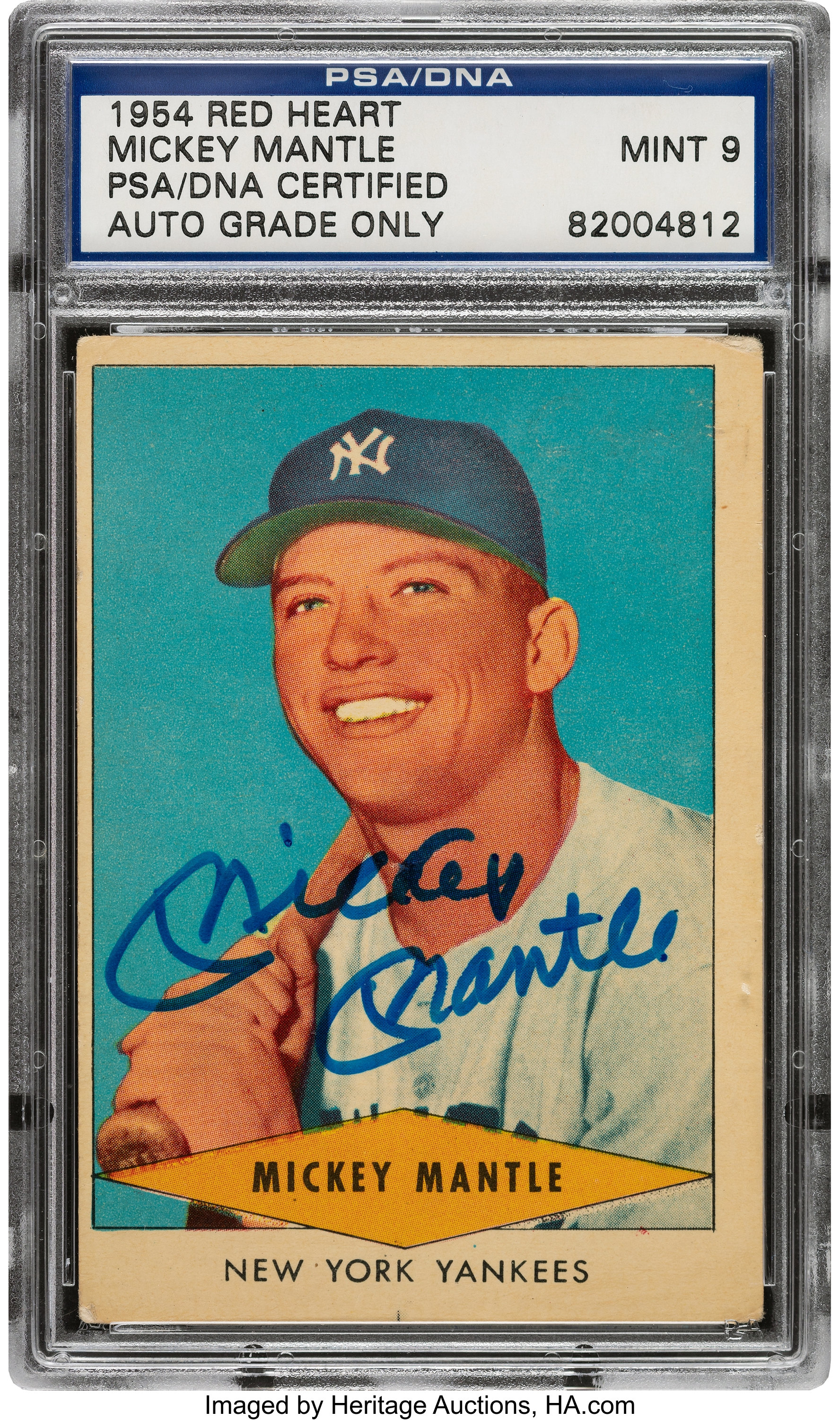 Mickey Mantle Autographed Baseball (PSA Auto Grade 9)