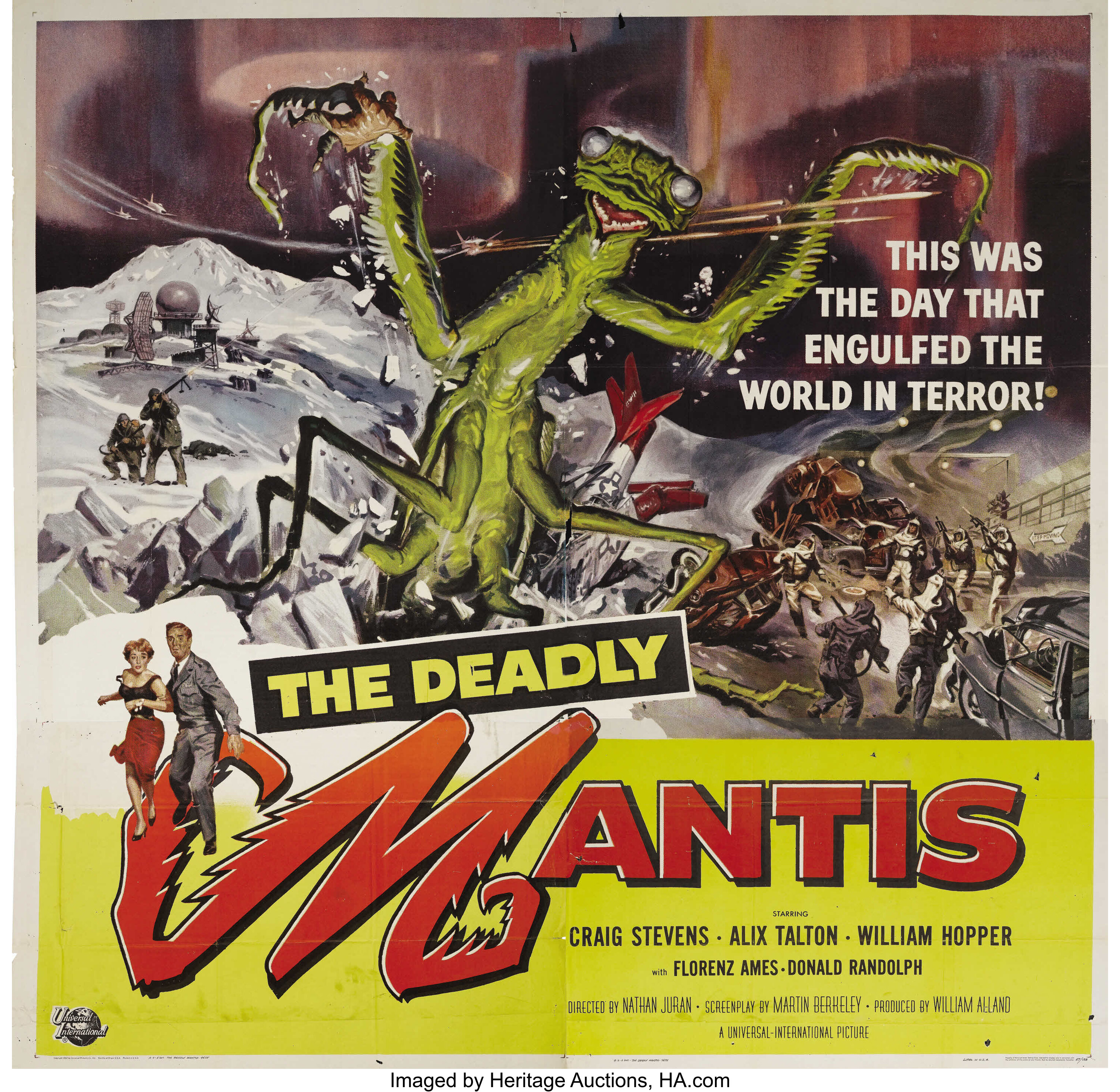 The Deadly Mantis Universal International 1957 Six Sheet 81 X Lot Heritage Auctions