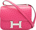 Hermès Constance 18 Rose Tyrien Ostrich Palladium Hardware PHW