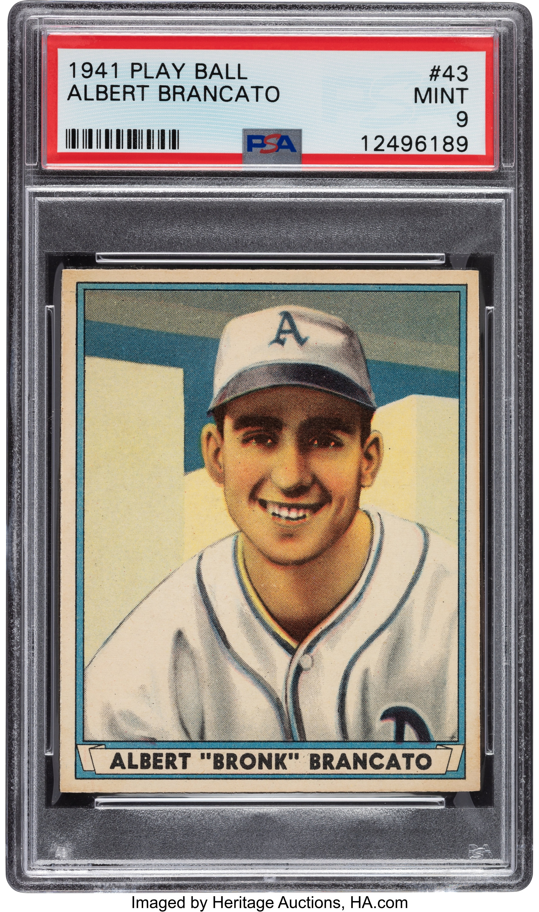 1941 Play Ball Albert Brancato #43 PSA Mint 9 - Pop Three, None | Lot ...