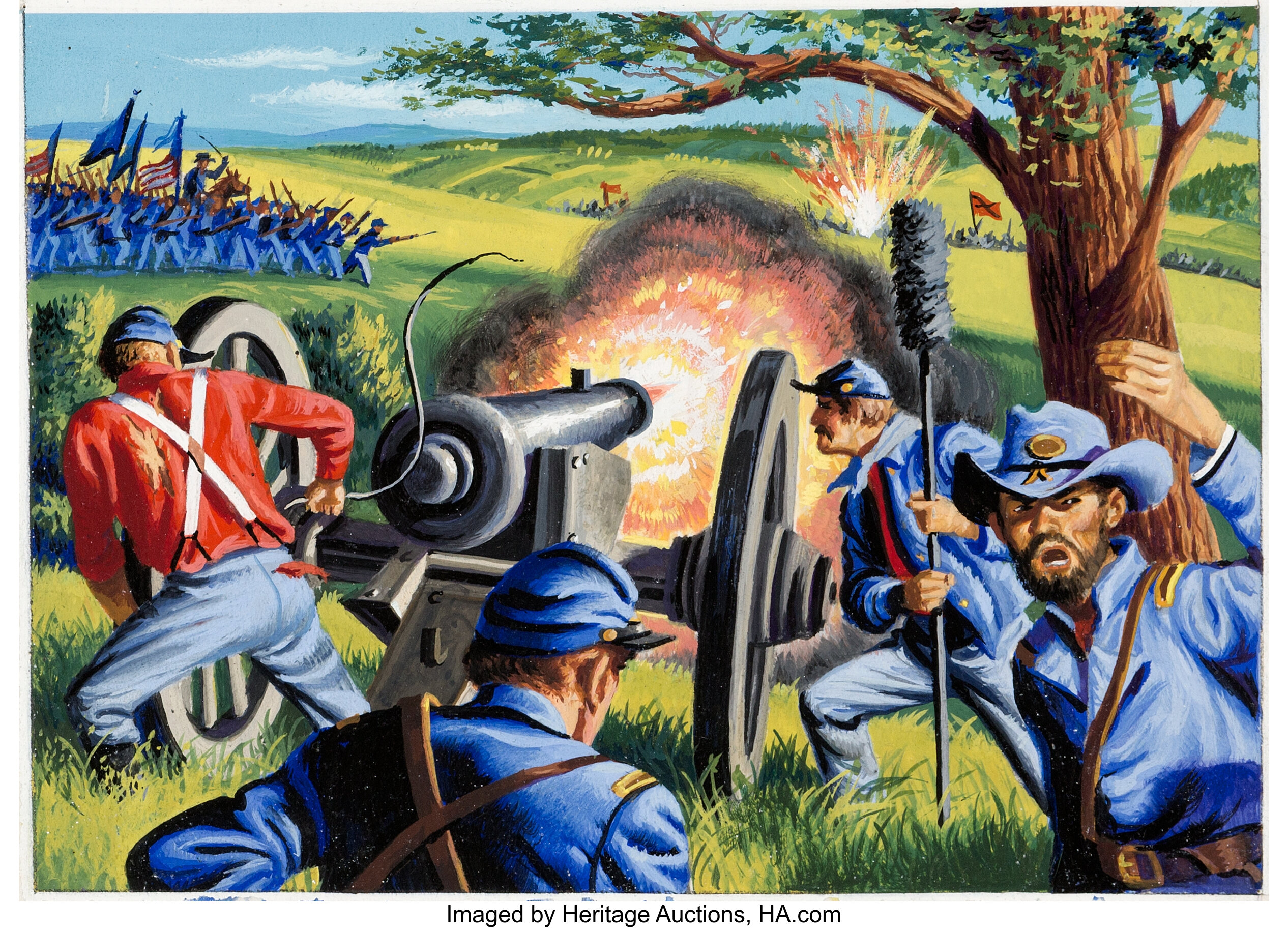 Norman Saunders Civil War News Unused Trading Card Painting | Lot #95233 |  Heritage Auctions
