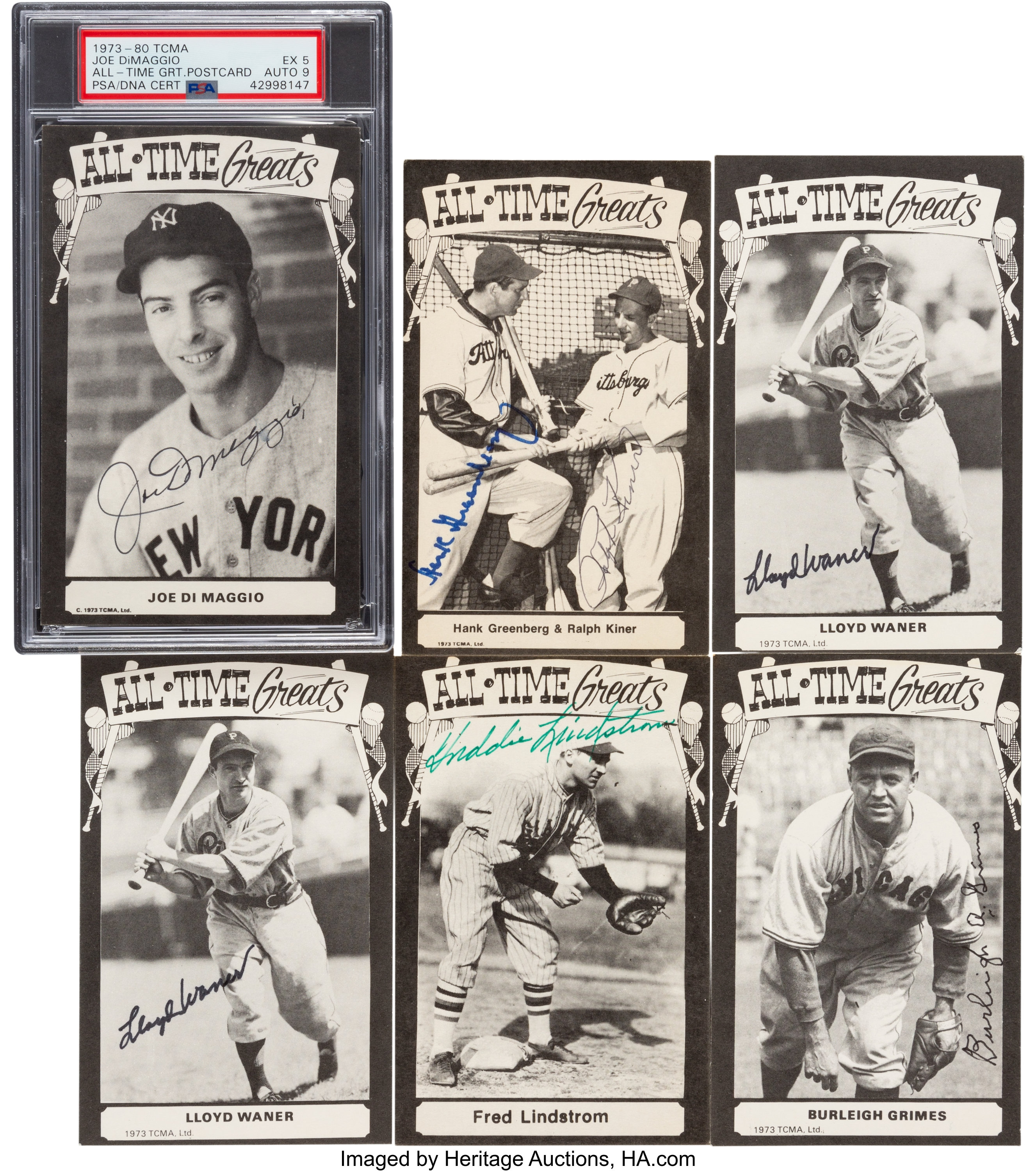 Lot - Yogi Berra Autographed Postcard