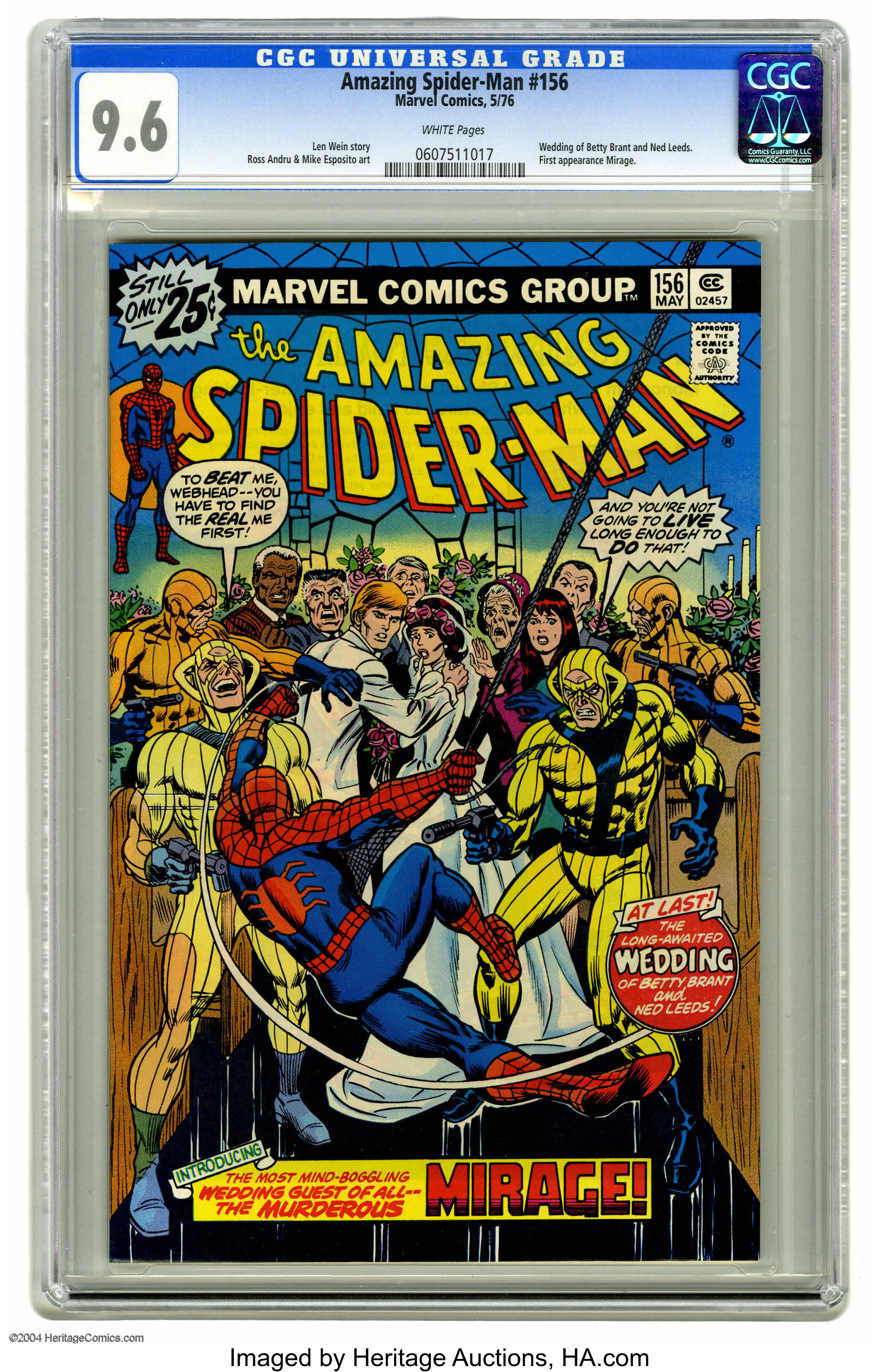 The Amazing Spider-Man #156 (Marvel, 1976) CGC NM+  White pages. | Lot  #17049 | Heritage Auctions