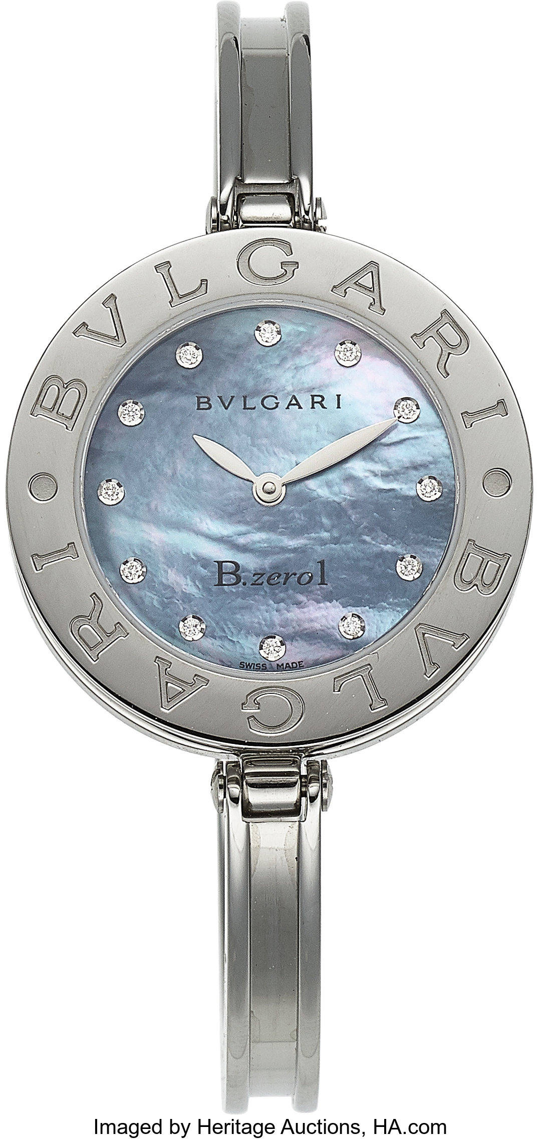 Bvlgari B Zero1 Lady S Mother Of Pearl Diamond Dial Bracelet Lot Heritage Auctions