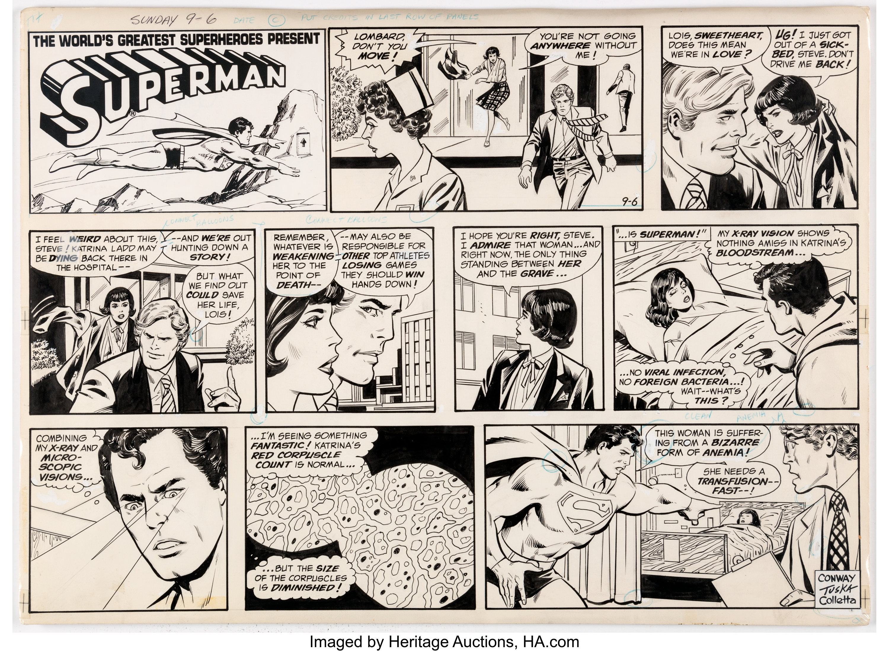 Q01a WORLD'S GREATEST SUPERHEROES Sunday Quarter Page Strip September 17,  1978