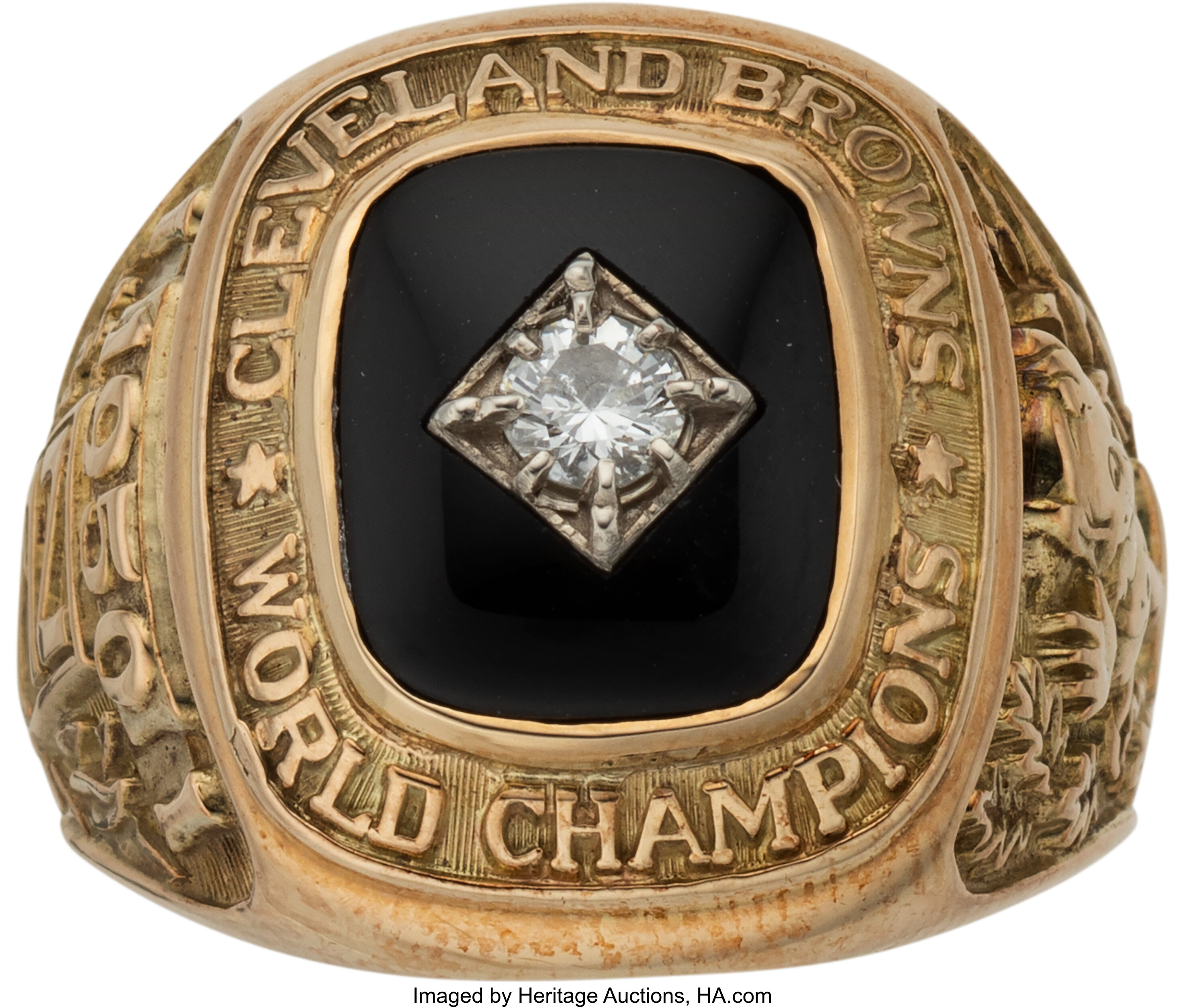 1950 Cleveland Browns NFL Championship Ring Presented to Original, Lot  #57284