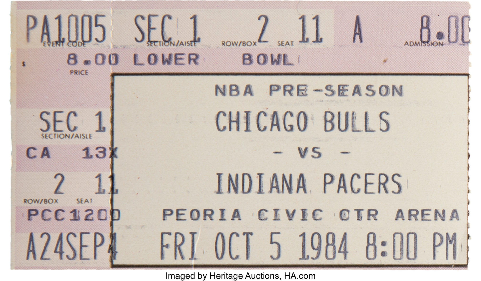 Michael Jordan's 1984 Debut Ticket Sells for a Record $264,000 at