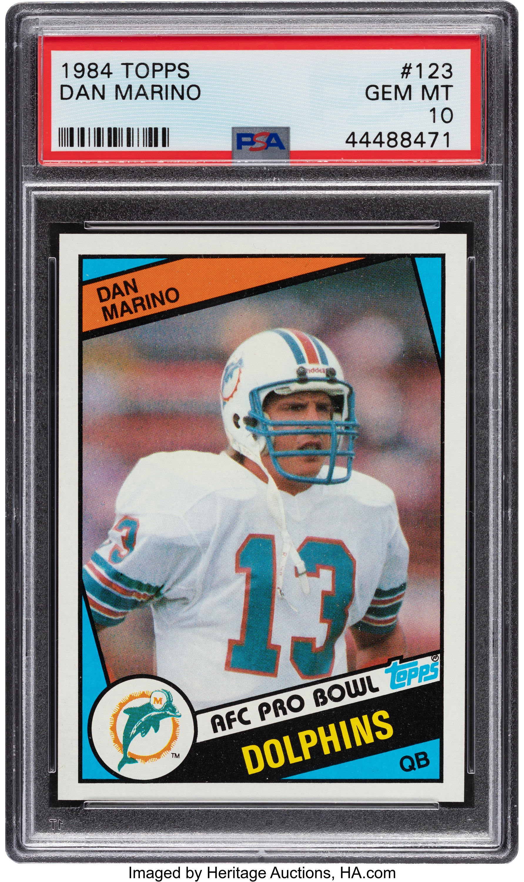 1984 Topps Dan Marino #123 PSA Gem Mint 10. Football Cards