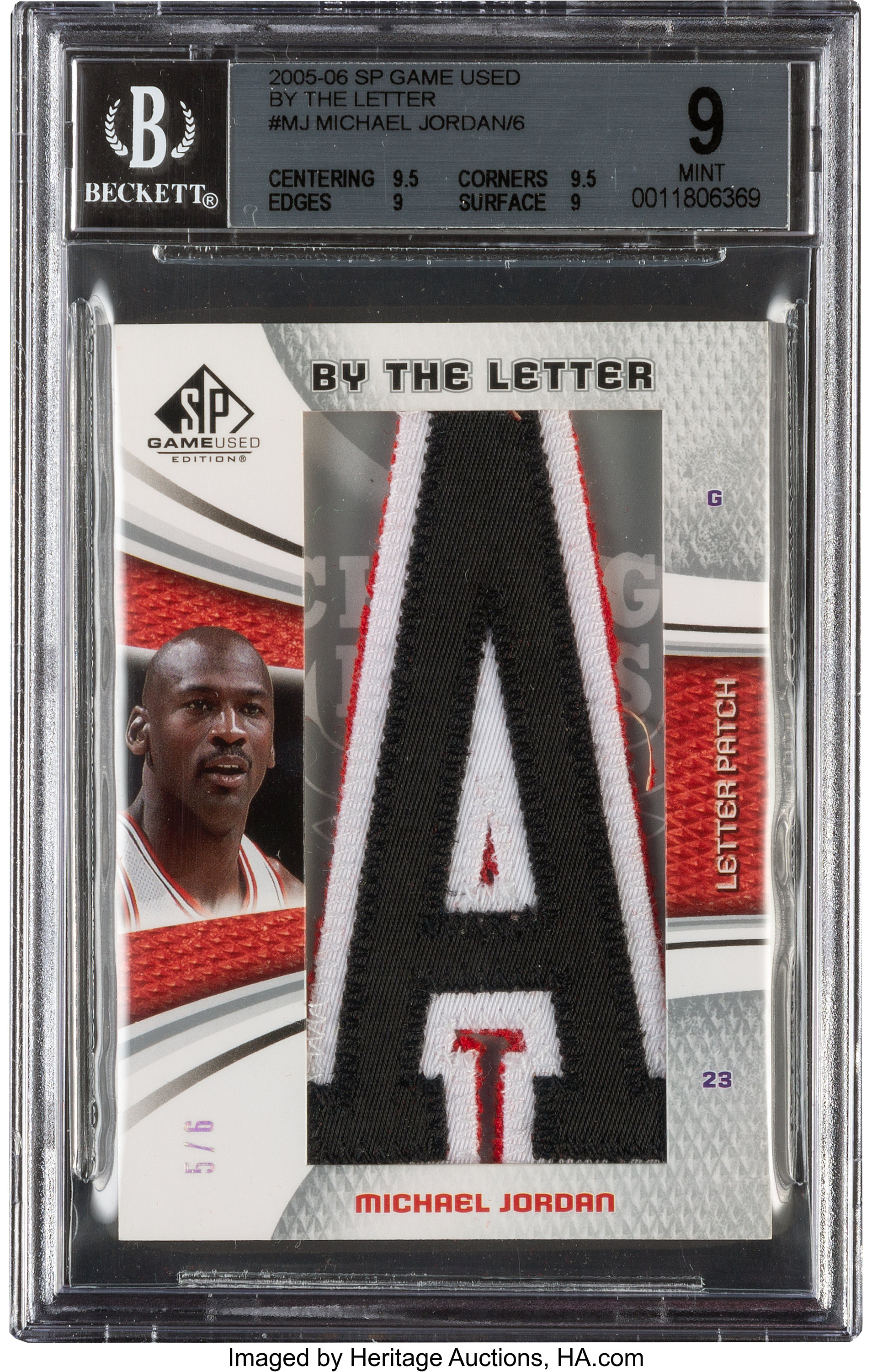 2005-06 SP Game Used By The Letter Michael Jordan 5/6 #BL-MJ, BGS