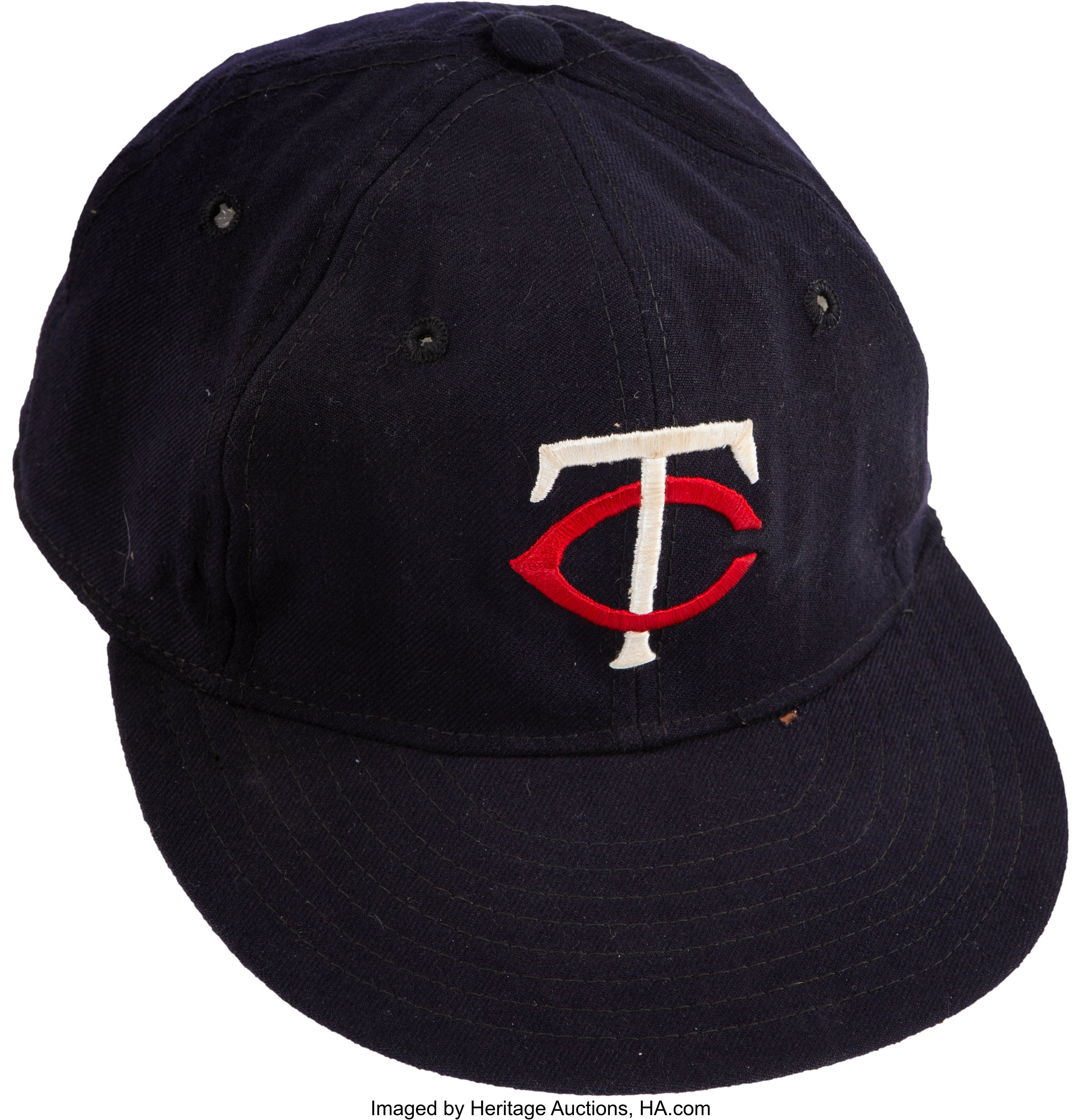 Mid-1970's Rod Carew Game Worn & Signed Minnesota Twins Cap with