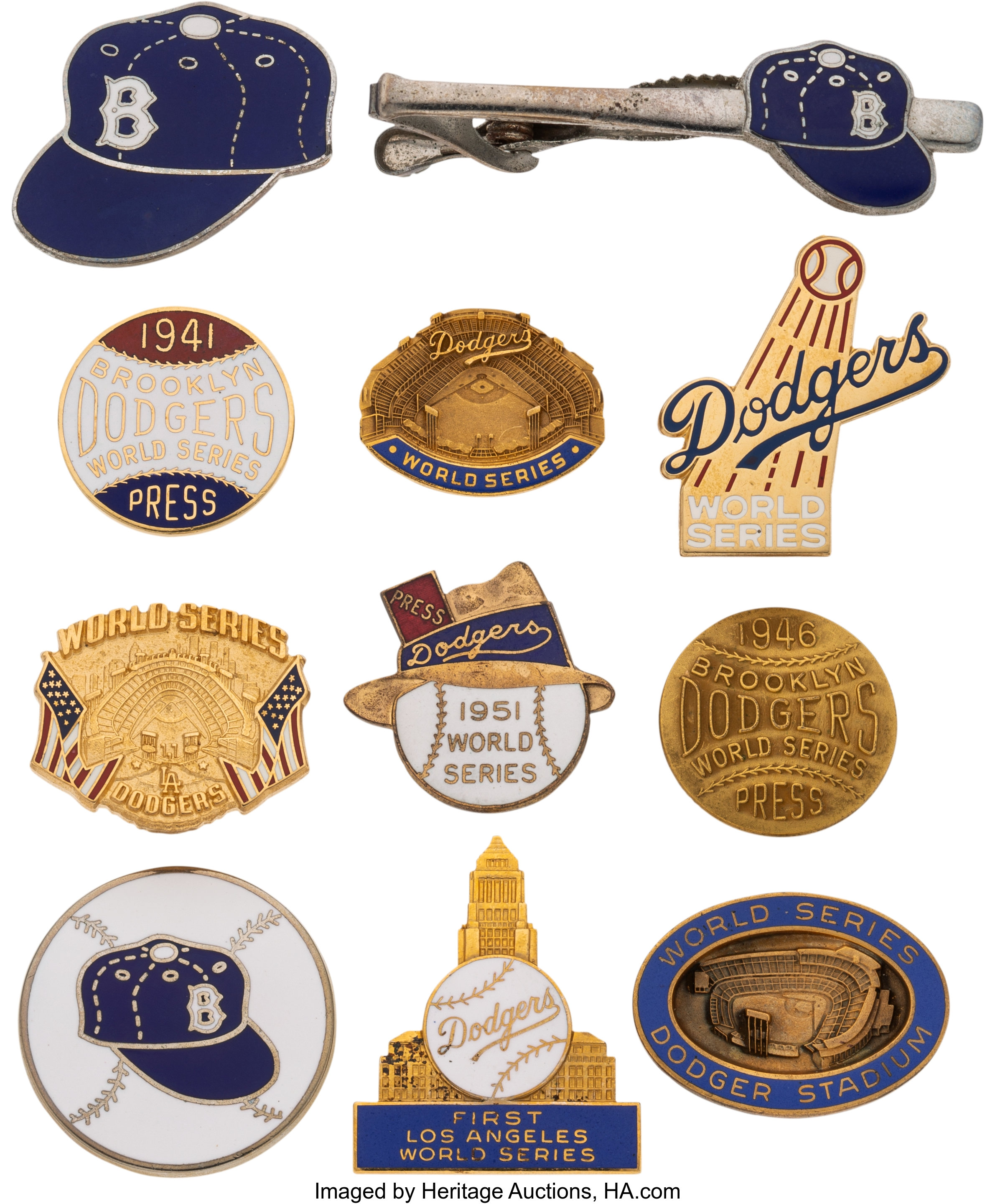 Los Angeles Dodgers 2016 Retired Numbers Collection Pins SGA, COMPLETE SET,  NEW!