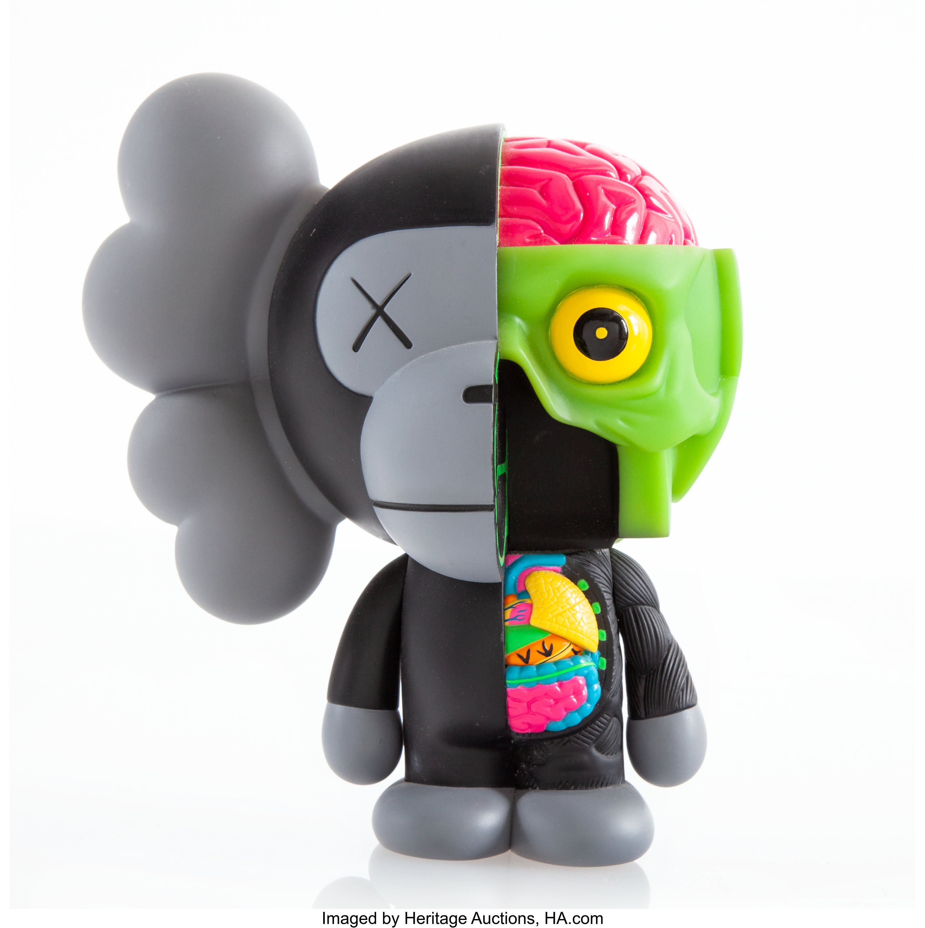 KAWS X BE@RBRICK. Companion 70%, keychain, 2011. Painted cast