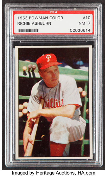  1953 Bowman # 10 Richie Ashburn Philadelphia Phillies (Baseball  Card) PSA PSA 4.00 Phillies : Collectibles & Fine Art