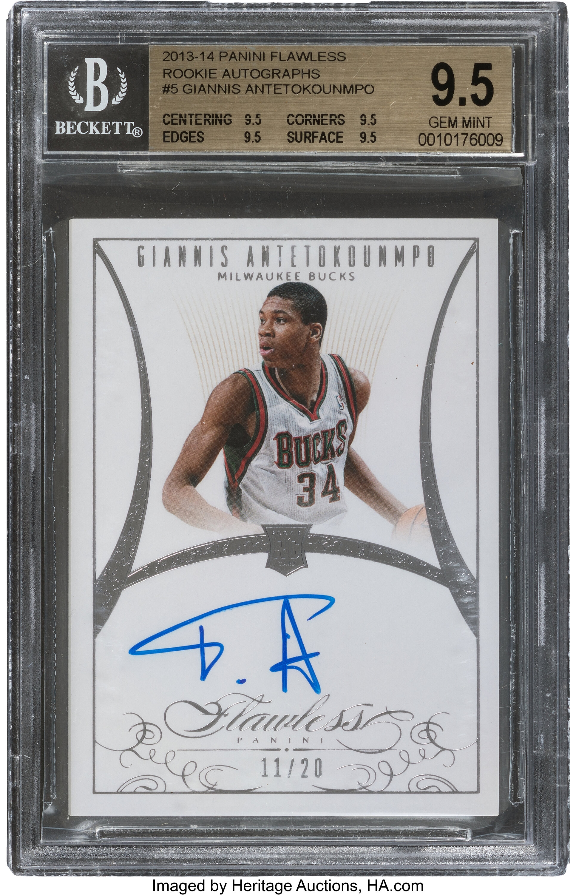 Giannis Antetokounmpo 2013-14 Panini Autograph Rookie Card #194 PSA/DNA