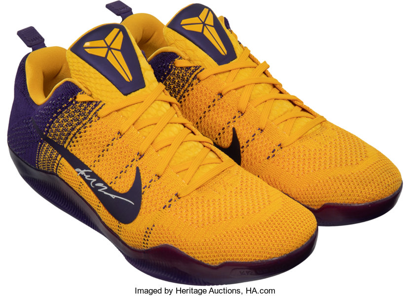 2016 Kobe Bryant Game & Signed Los Angeles Lakers Sneakers | Lot | Auctions