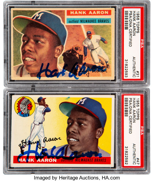 1956 Topps Hank Aaron Baseball Card 