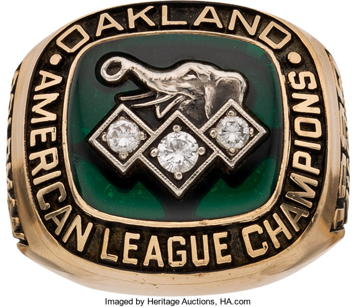 1989 Oakland Athletics World Series Championship Ring. Baseball