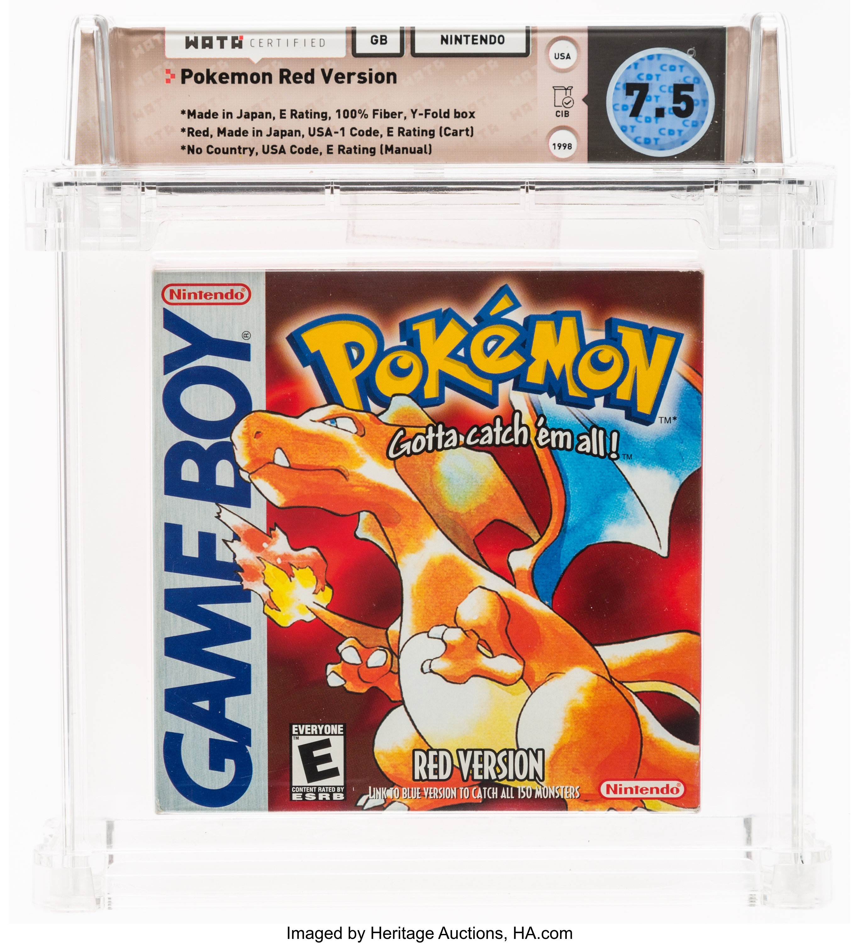 Pokemon Red Charizard Pokémon Game Boy Package & Manual GB Japan