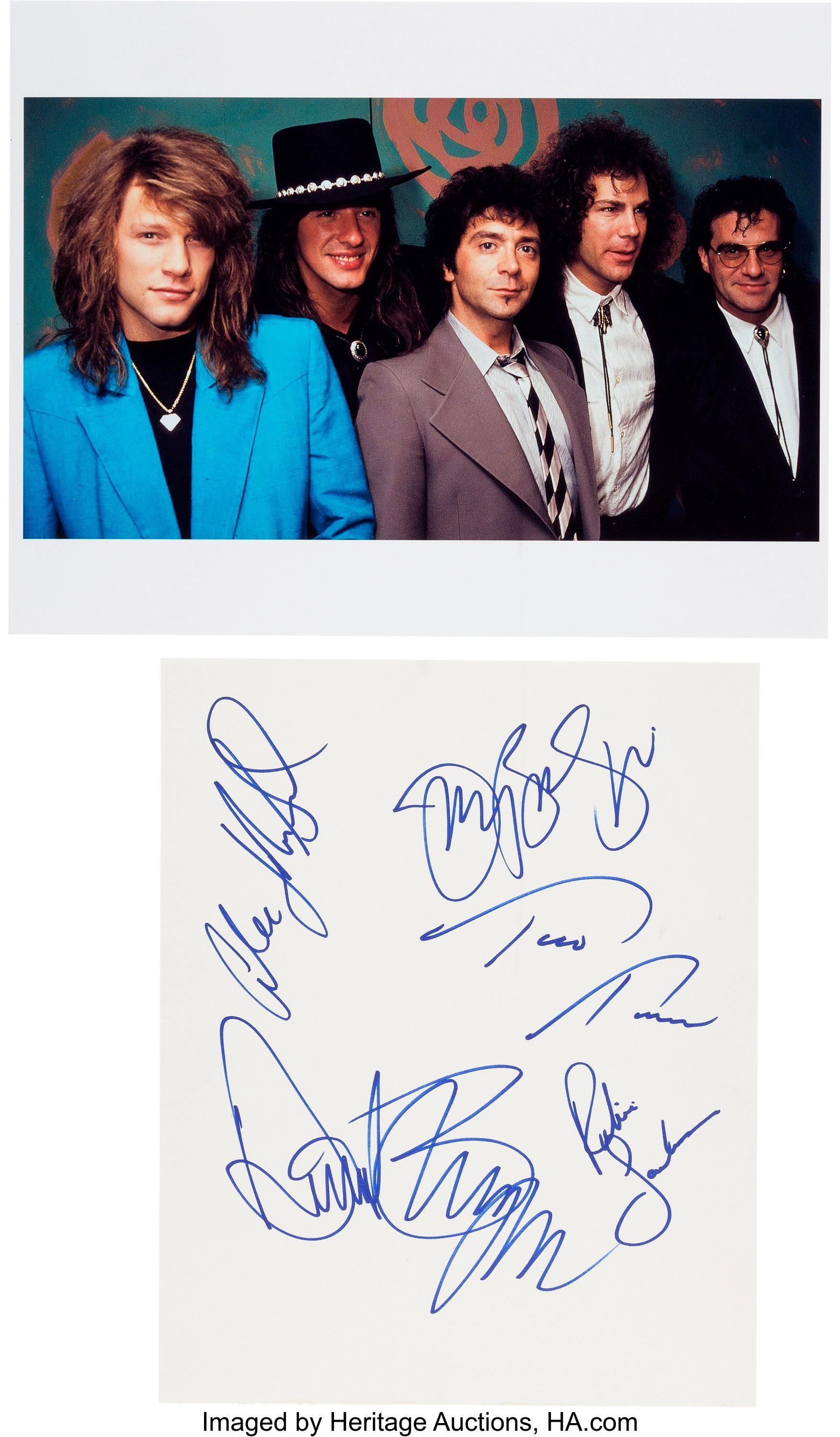 Bon Jovi Signed Autograph Collection... Music Memorabilia | Lot #89864 ...